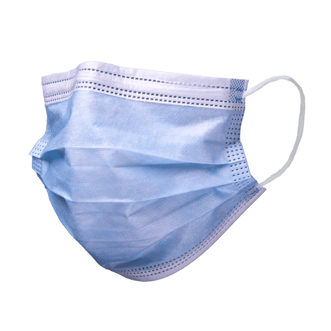 medimex Mundschutz, blau, 3-lagig, PP-Spinnvlies, Typ II