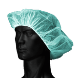 Surgical non-woven cap premium beret, green, Ø approx. 52 cm