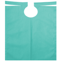 Patient gown, PE film, 80x54cm, light green