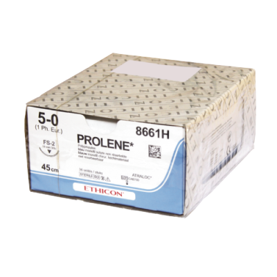 Nahtmaterial Ethicon Prolene FS-2, USP4/0, 1,5metric, Fadenlänge 45cm