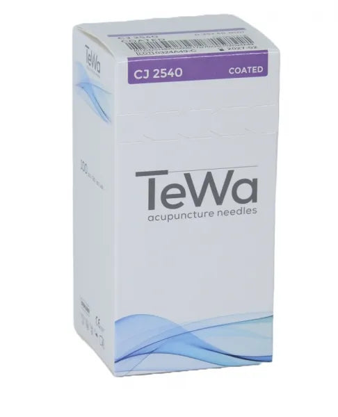 TeWa Acupuncture Needles, CJ-Type 0,25x40mm, sterile, with Guide Tube, Copper Coil Handle