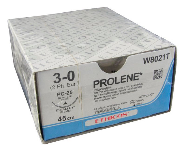 Ethicon Prolene blue monofilament