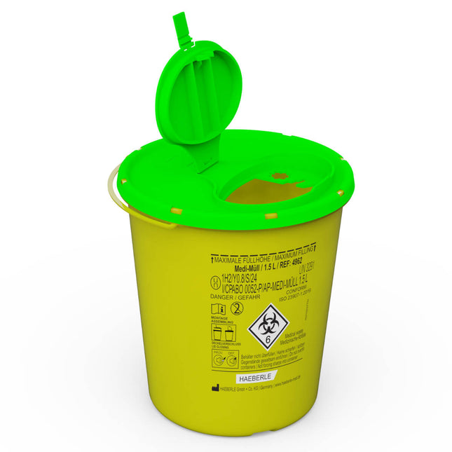 Medi-Müll Disposal Container 1.5 Litre (4965), Round Design