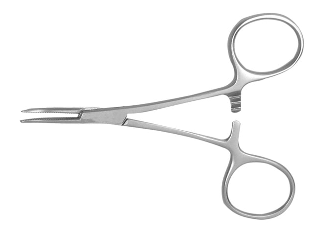 Einmalinstrument (steril) - HALSTED-MOSQUITO Klemme gebogen ohne Zähne 12.5cm