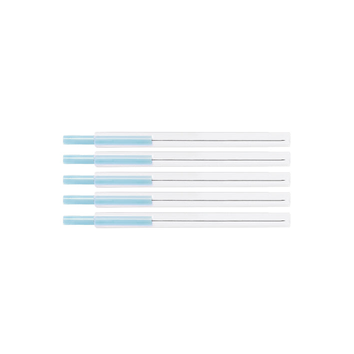 TeWa Acupuncture Needles, PJ-Type, blue, 0,20x30mm, sterile, with Guide Tube, Plastic Handle
