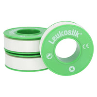 Leukosilk 1,25cmx9,2m, on Plastic Core