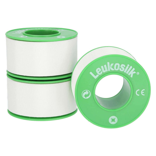 Leukosilk 2,50cmx9,2m, on Plastic Core