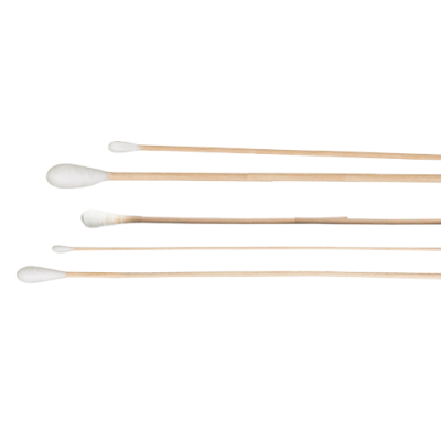 Cotton swabs on wooden sticks for gynecological smears, L=20cm, Ø5x35mm