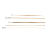 wiroBIGSWABBY, Wattestäbchen, natur, Länge ≈ 23 cm kleiner Baumwoll-Wattekopf, Holzstäbchen