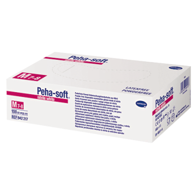 Peha-soft nitrile white powder-free, Size M
