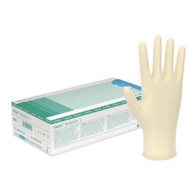 Vasco Natural Latex Examination Gloves, Powder-Free, Non-Sterile, Medium