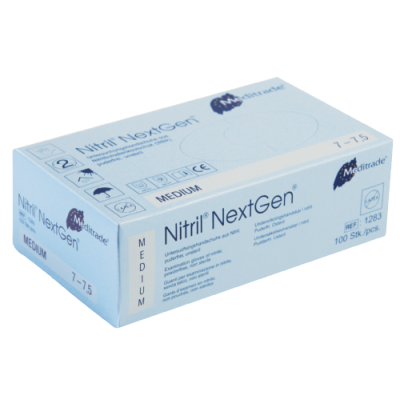 Nitrile gloves, NextGen, blue, size extra-small, non-sterile, powder-free