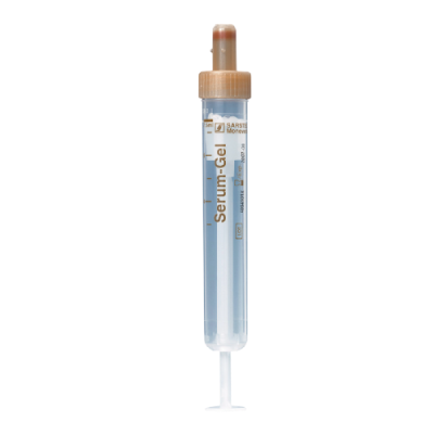 S-Monovette 9 ml, 92 x 16 mm, Serum Gel, Standard Pressure, Sterile