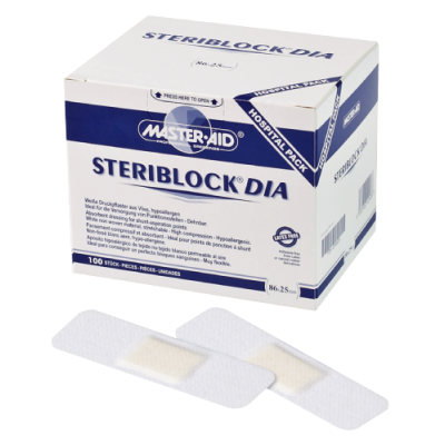 Steriblock DIA 86x25mm, white fleece