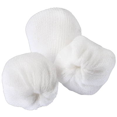 Gauze swabs, plum-sized, non-sterile