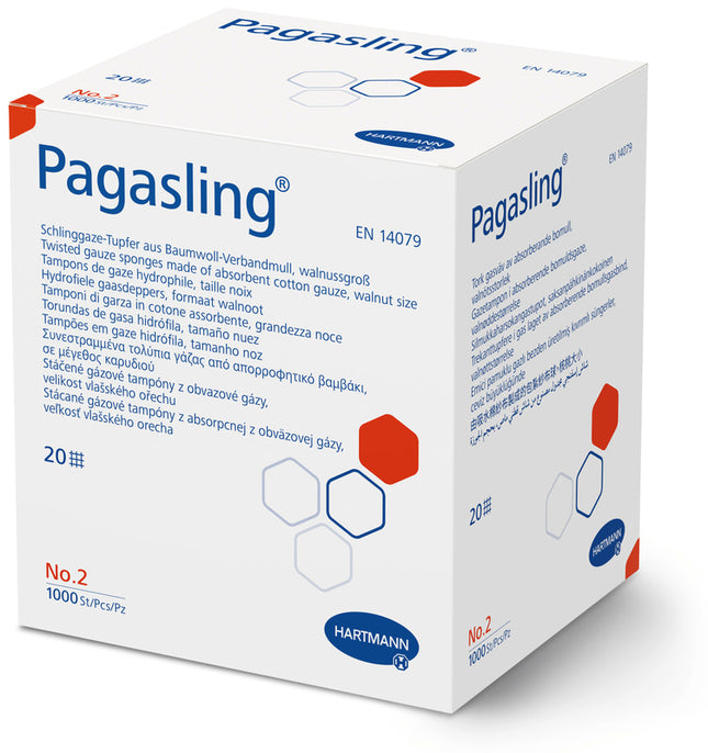 Pagasling Schlinggaze-Tupfer unsteril, pflaumengroß, Gr. 3