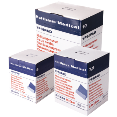 Ypsipad Gauze Swabs 10x10cm non-sterile, 8-ply