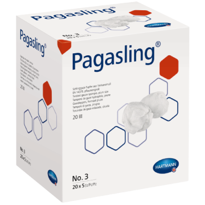 Pagasling Schlinggaze-Tupfer steril, pflaumengroß, Gr. 3