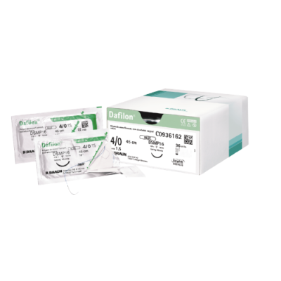 Suture material Dafilon DS 19 USP 4/0, 1.5 metric, thread length 45cm