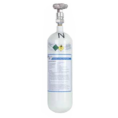 O2 Flasche gefüllt mit Restdruckventil Stahl 2l