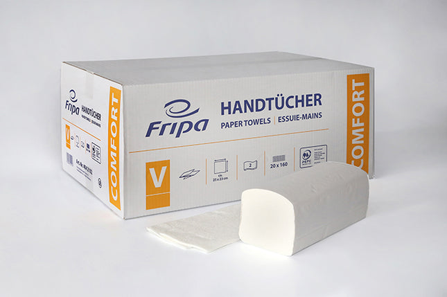 Papierhandtücher Comfort C-Falzung 2-lagig, hochweiß, 25x33cm