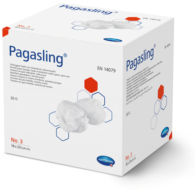 Pagasling Schlinggaze-Tupfer steril, pflaumengroß Gr. 3