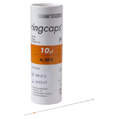 ringcaps, Einmal-Kapillarpipetten mit Ringmarke 10yl