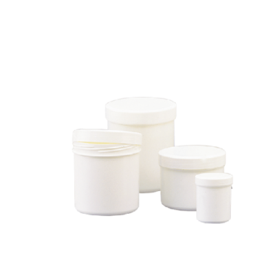Screw-top ointment jar, white, 30g.