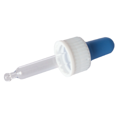 Pipettenmontur besteht aus Schraubkappe, Saughütchen blau u. Glaspipette, 10 ml