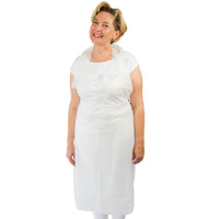 medimex PE Aprons classic plus, embossed, 75x125 cm, white