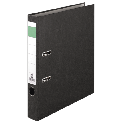 Black folder with green bar A4, 5cm