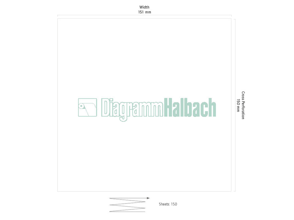 CTG paper for Baby Dopplex 3000 HNE 4930, folded paper 151x150mm, 150 sheets