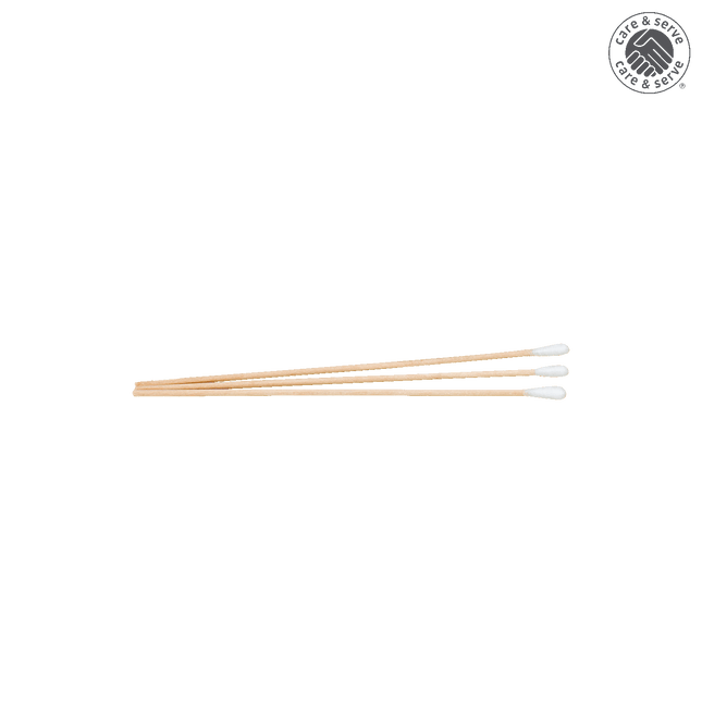 wiroSWABBY, cotton swabs, natural, length ≈ 15 cm small cotton tip, wooden stick
