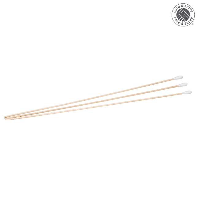 wiroBIGSWABBY, Cotton Swabs, Natural, Length ≈ 23 cm small cotton head, wooden stick