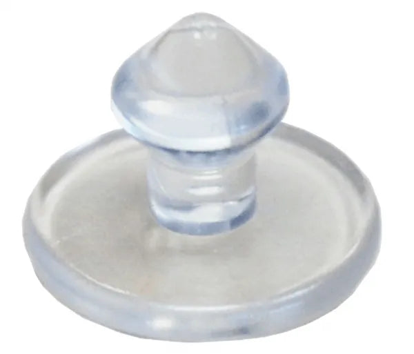 Plastic closure button for electrode belt