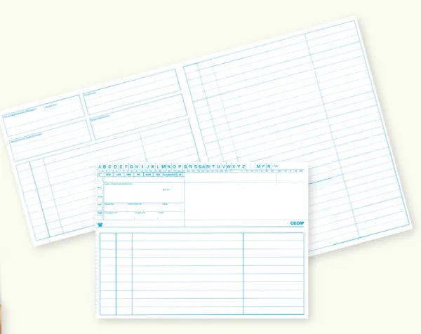 Insert cards for index pockets DIN A5 landscape