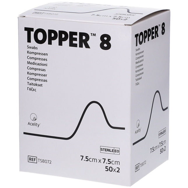 TOPPER 8 7.5 x 7.5 cm sterile compress