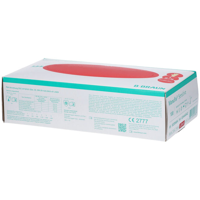 Latex Gloves Manufix Sensitive, powder-free, large, size 8-9