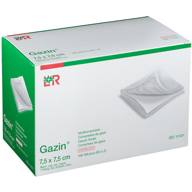 Gazin-Kompressen 7,5x7,5cm, steril, 8fach