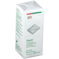Gazin-Kompressen 5x5cm, unsteril, 8fach