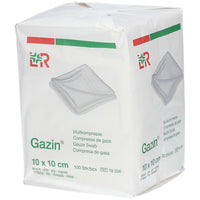 Gazin compresses 10x10cm, non-sterile, 8-ply