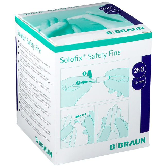 Blutlanzetten Solofix Safety Fine, G25, Punktionstiefe 1,5mm