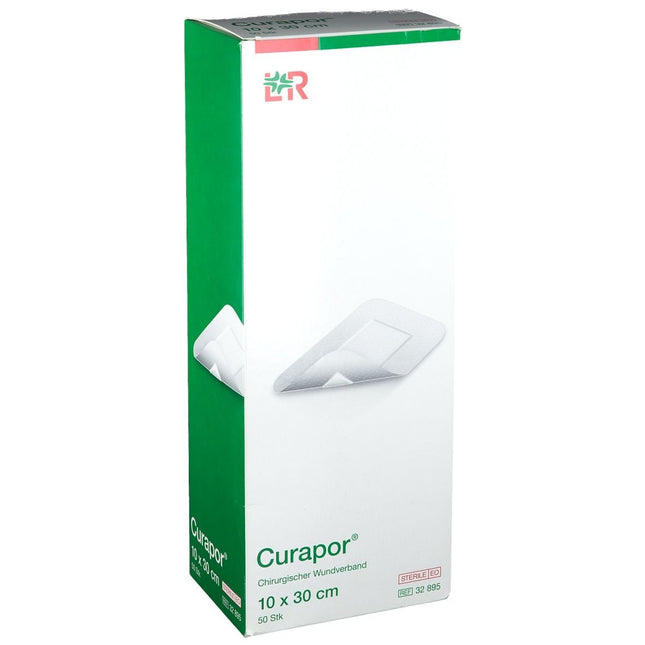 Curapor wound dressing 10x20cm, white, sterile