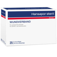 Hansapor Steril, 8 cm x 10 cm, 25 pieces
