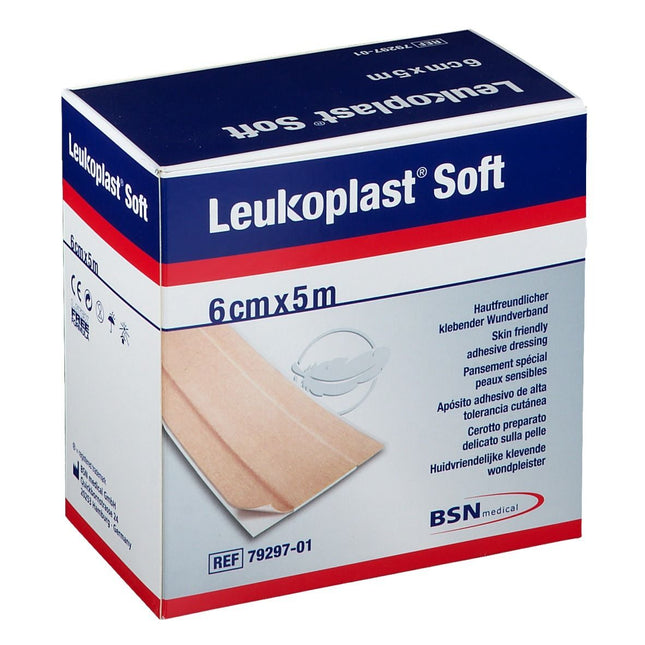 Leukoplast soft white 6cmx5m, Wundschnellverband, unsteril