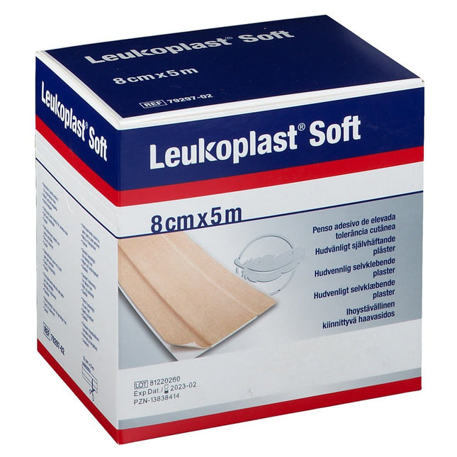 Leukoplast soft white 8cmx5m, Wundschnellverband, unsteril