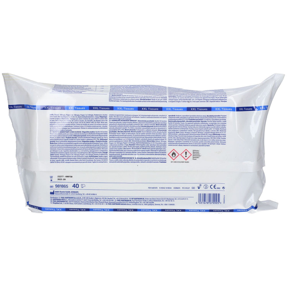 Bacillol 30 Sensitive Tissues XXL FlowPack (40 XXL Tücher)