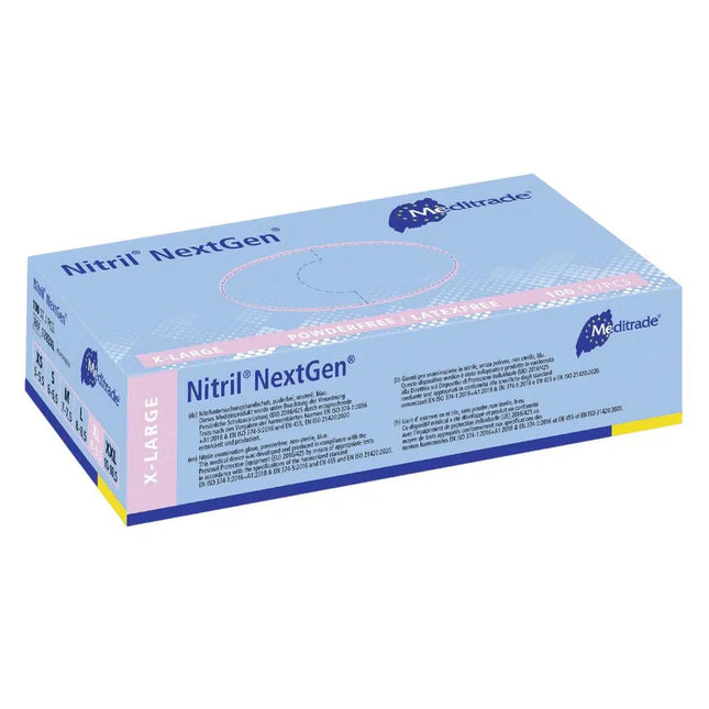 Nitril-Handschuhe, NextGen, blau, Größe extragroß, unsteril, puderfrei