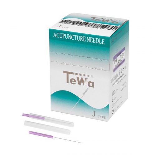 TeWa Acupuncture Needles, PJ-Type, purple, 0.25x40mm, sterile, with Guide Tube, Plastic Handle