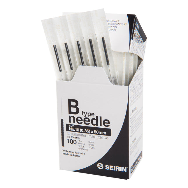 Seirin B-Type, without Guide Tube, black, 0,35x50mm